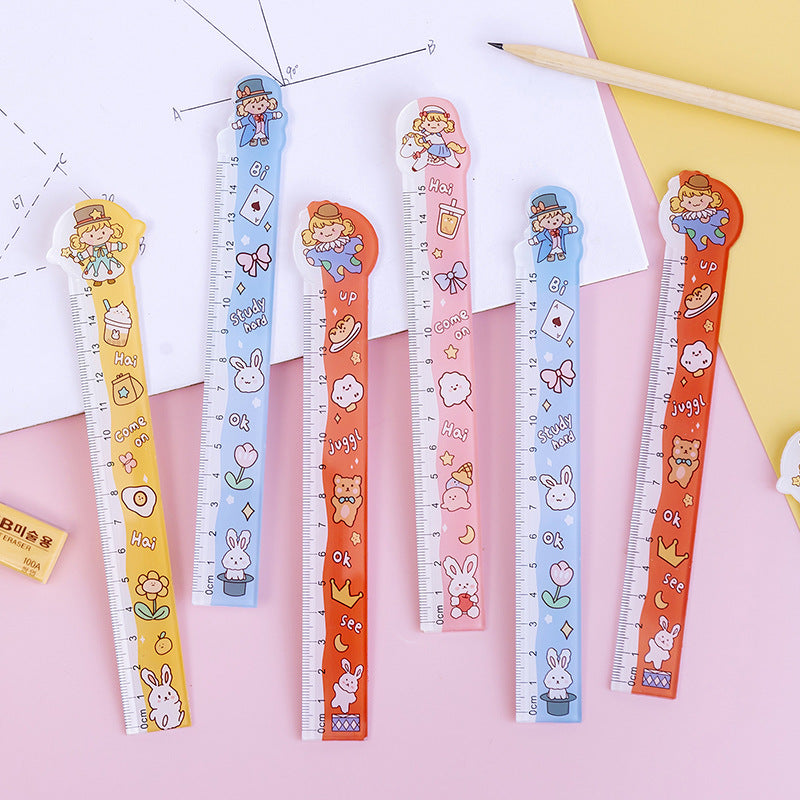 Wholesale Cute Semi Transparent Plastic Rulers